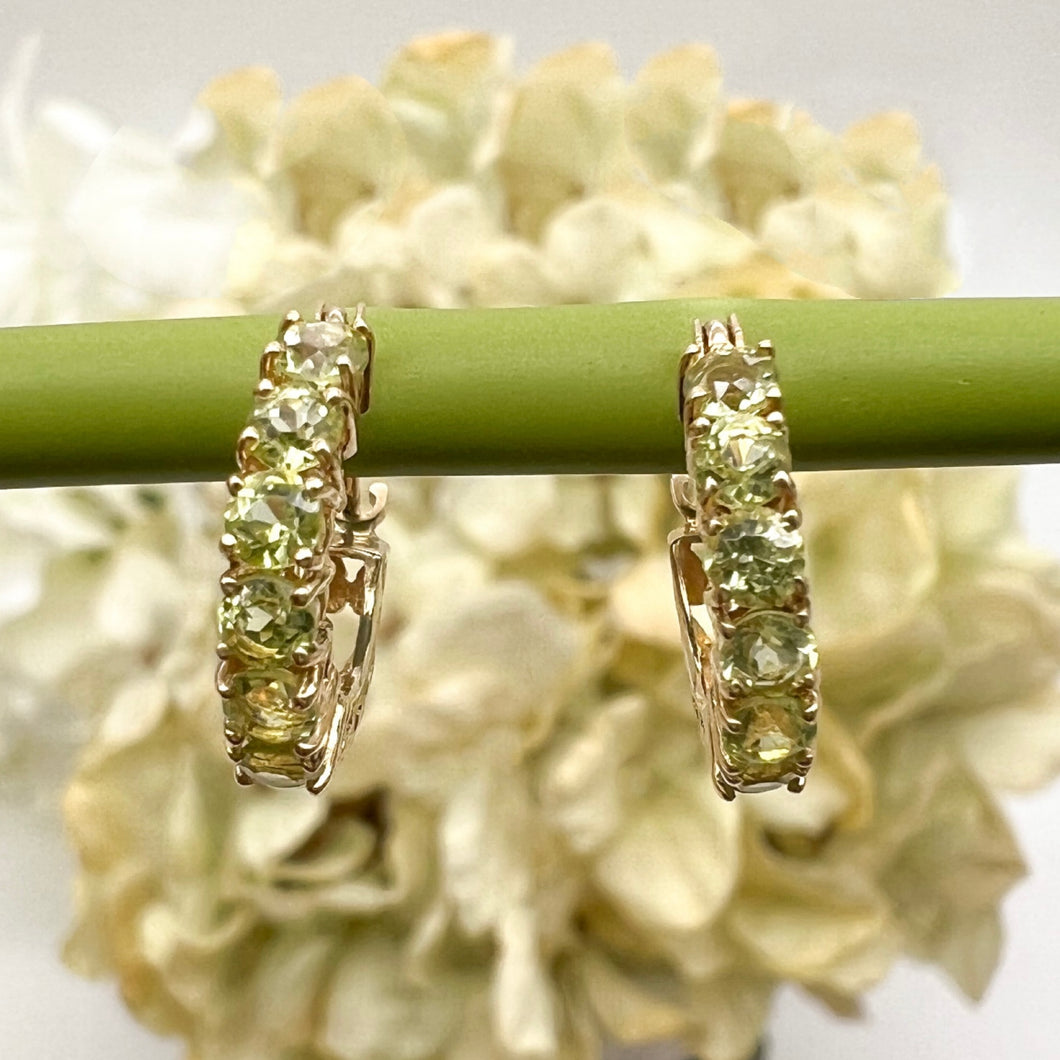 Estate Peridot Hoops