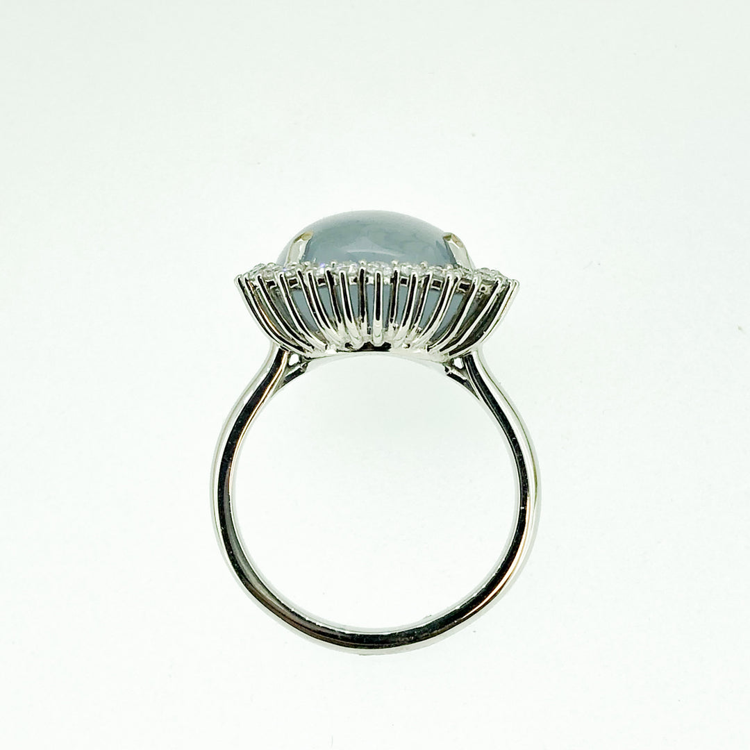 Star Sapphire & Diamond Ring