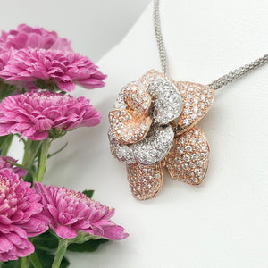 Diamond Flower Estate Pendant