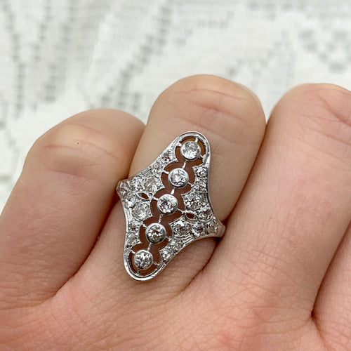 Antique Platinum Ring