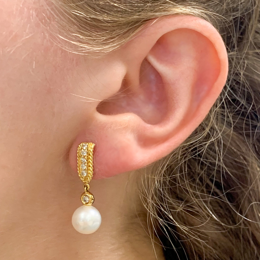 Estate Pearl Earrings