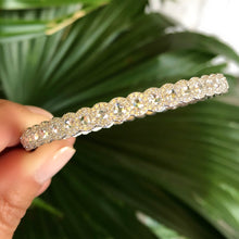 Load image into Gallery viewer, Rose Cut Diamond Estate Bangle in White Gold