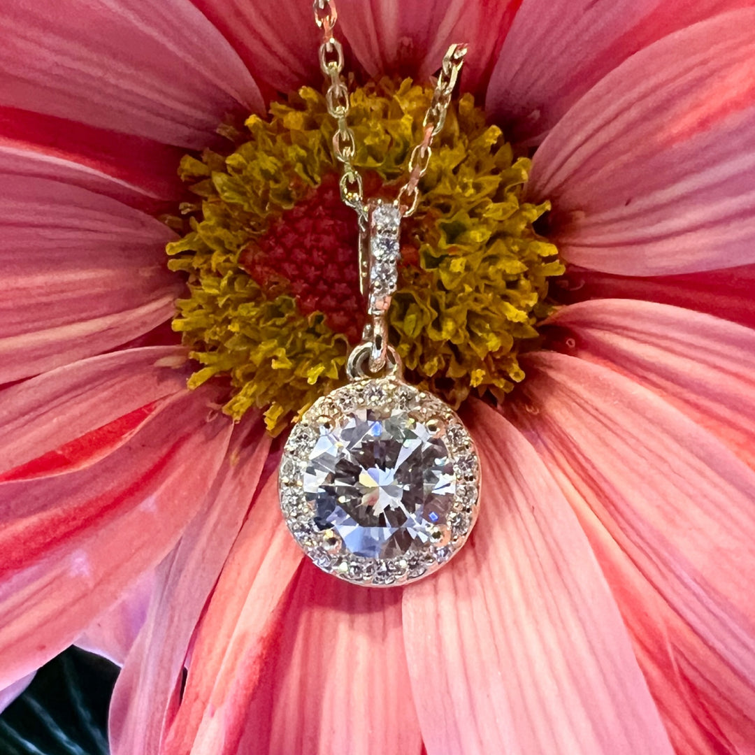 .74ct Diamond Halo Pendant