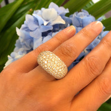 Load image into Gallery viewer, Diamond Pave Dome Estate Ring