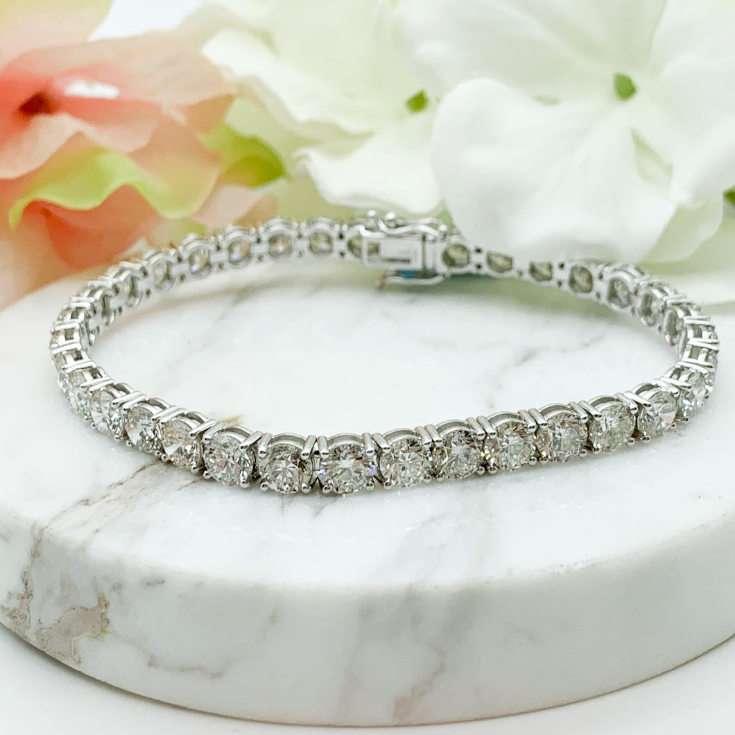 14.87ctttw Lab Tennis Bracelet