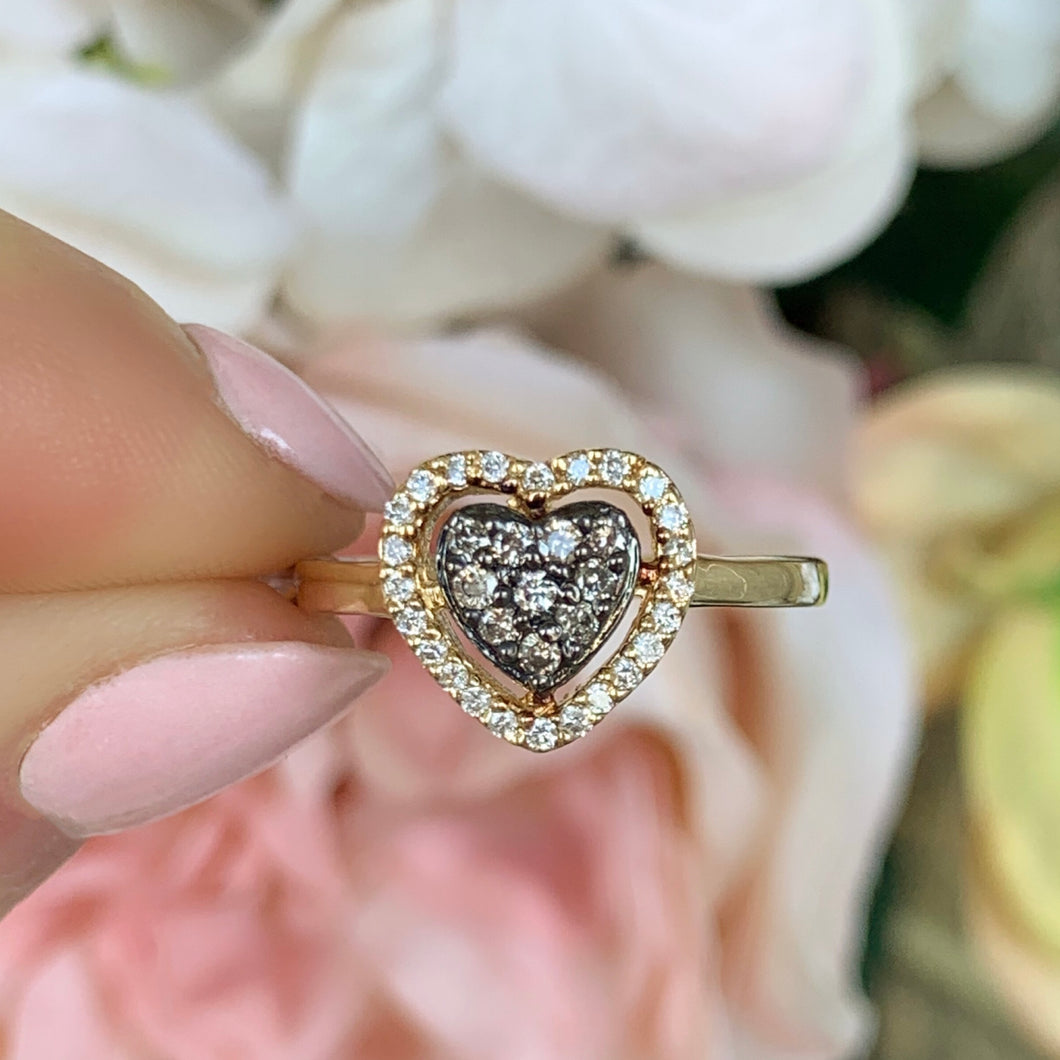 Estate Diamond Sweetheart Ring