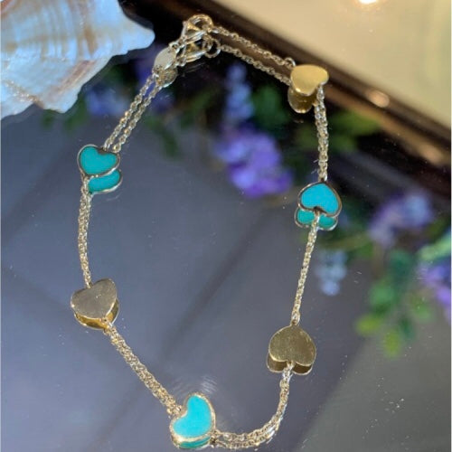 Turquoise Heart Bracelet