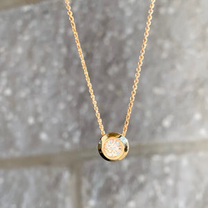 Estate Diamond Bezel Necklace