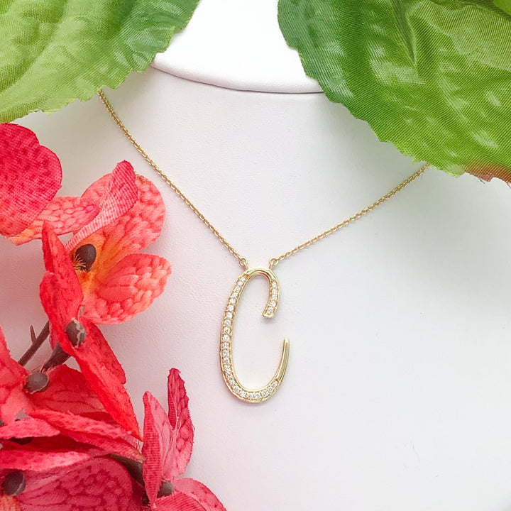 Diamond Initial Necklace