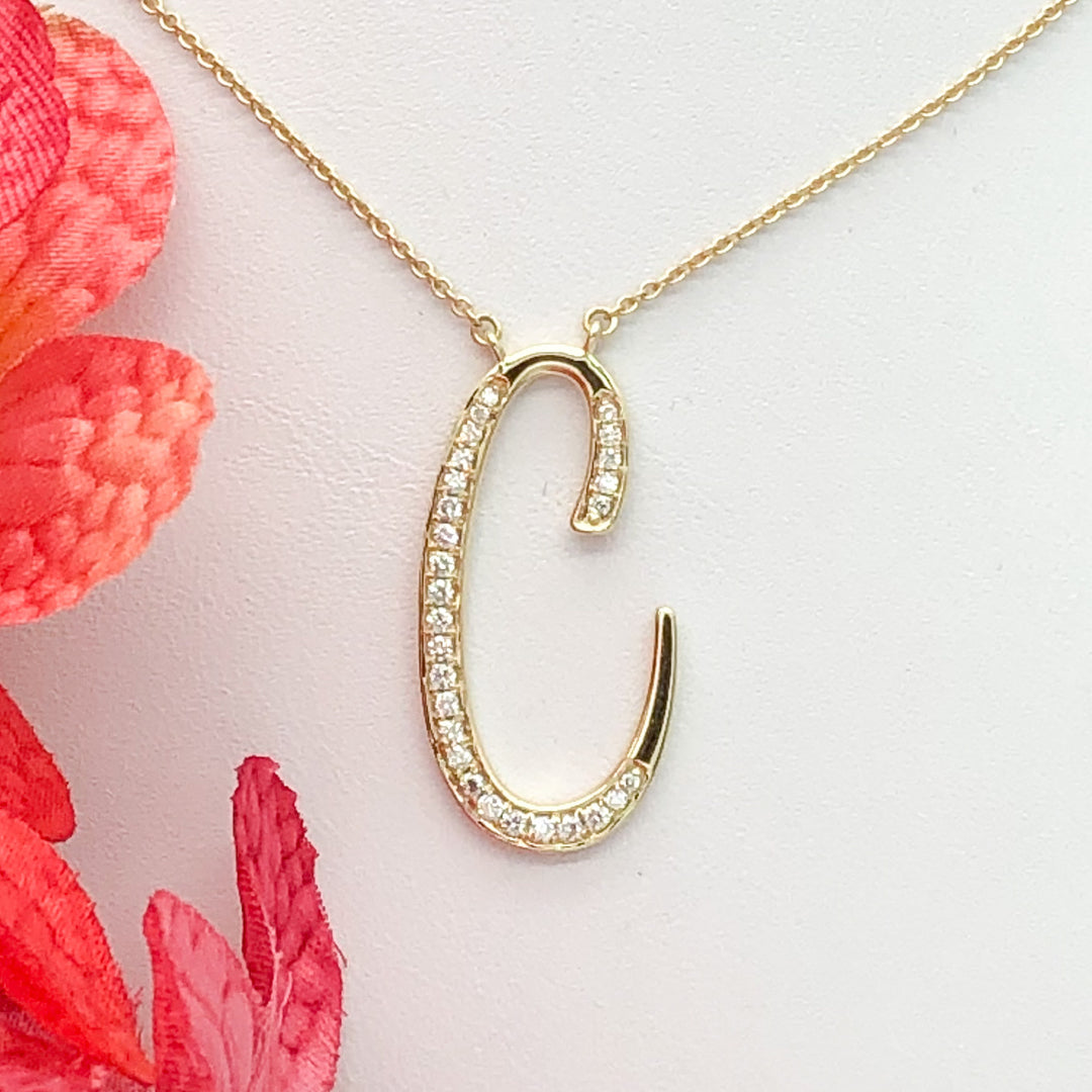 Diamond Initial Necklace