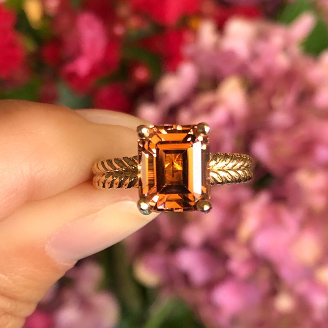 Peach Tourmaline Ring