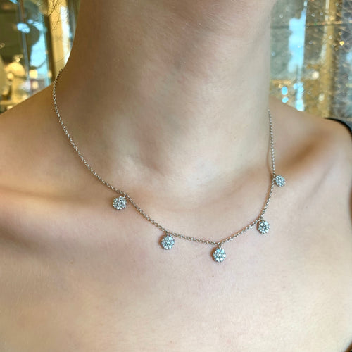 Estate Diamond Station Necklace