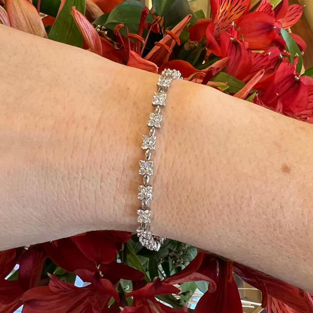 Estate Diamond Cluster Bracelet