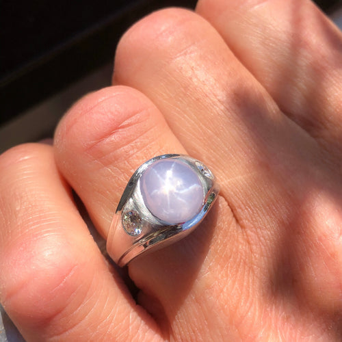 Lavender Star Sapphire Ring