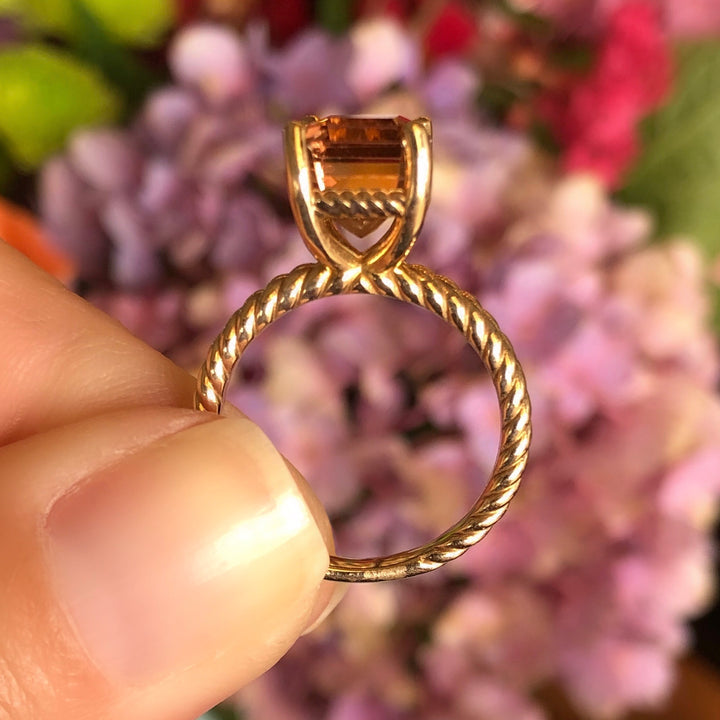 Peach Tourmaline Ring