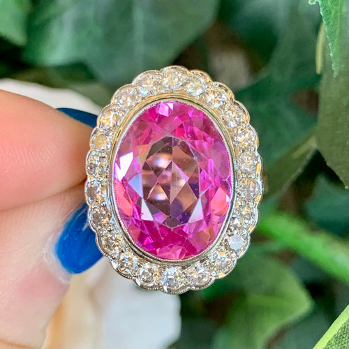 Vintage Pink Stone Ring